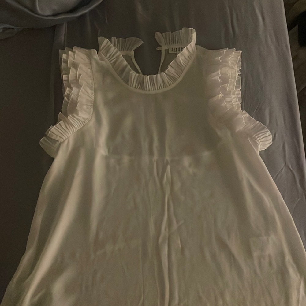 Claudie Pierlot white blouse with ruffles